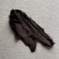 Vintage Skinny Black Real Fur Collar