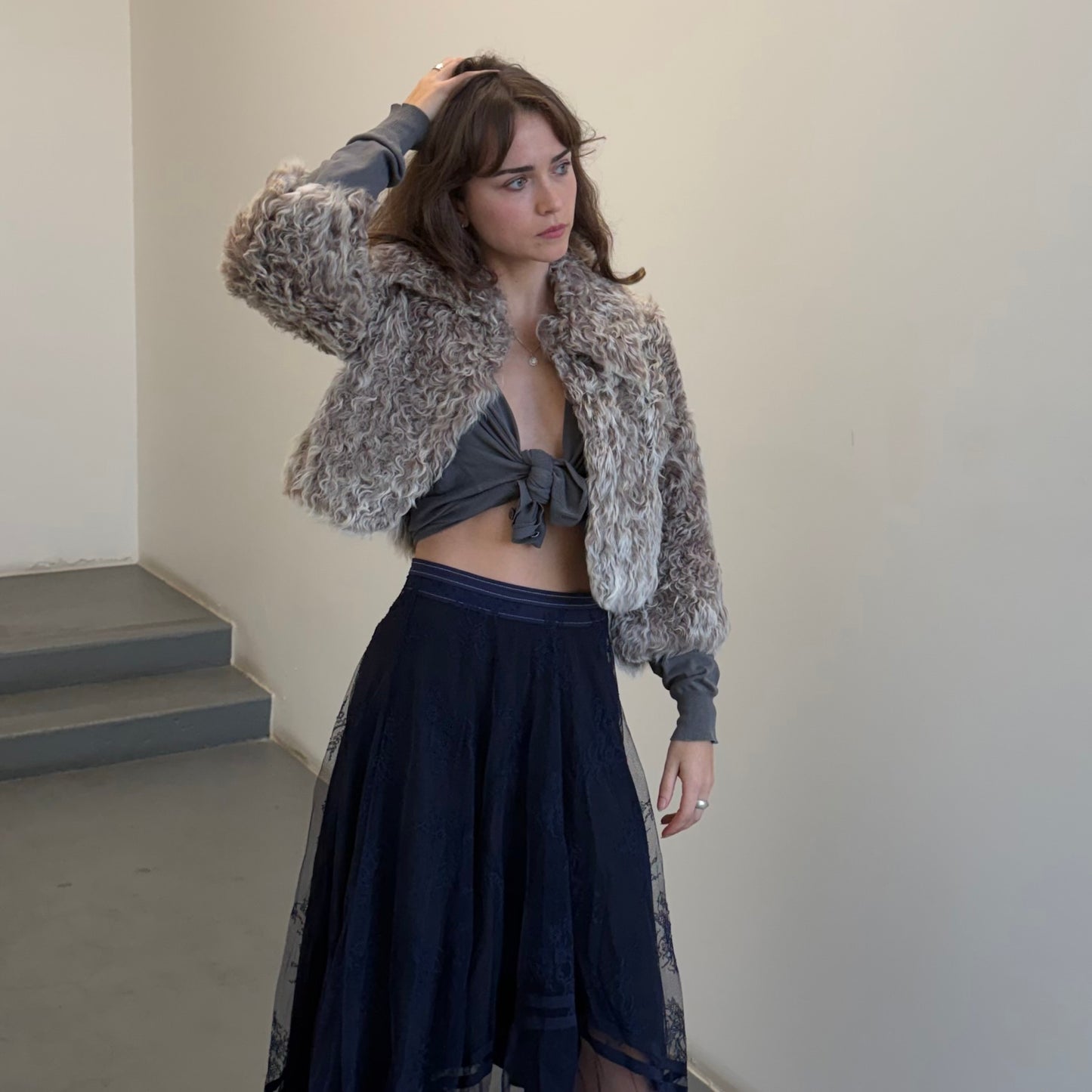 Vintage Lamb Fur Coat