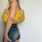 Miu Miu Yellow Logo Shoulder Bag