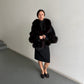 Vintage Astrakhan and Fox Fur Cape