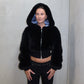 Moschino Faux Fur Cropped Jacket