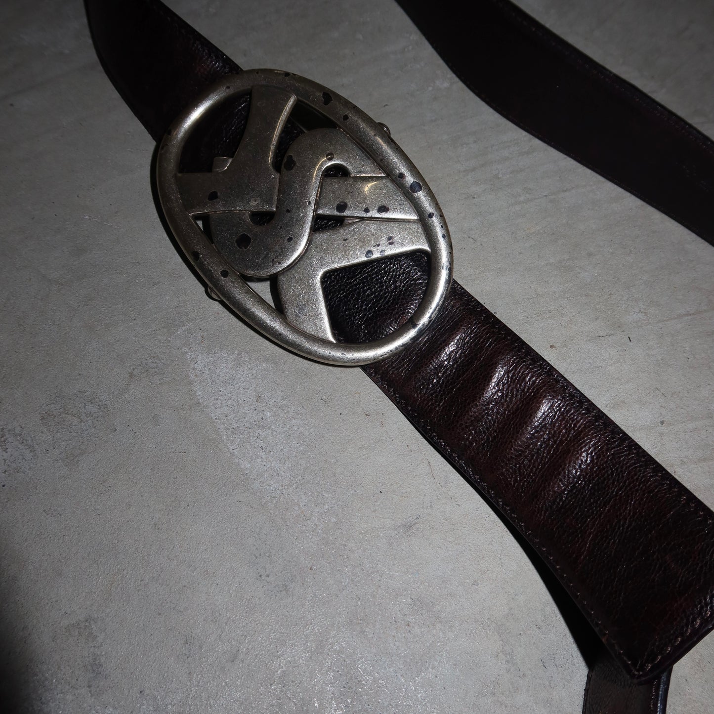 YSL AW2003 Brown Leather Belt (Unisex)
