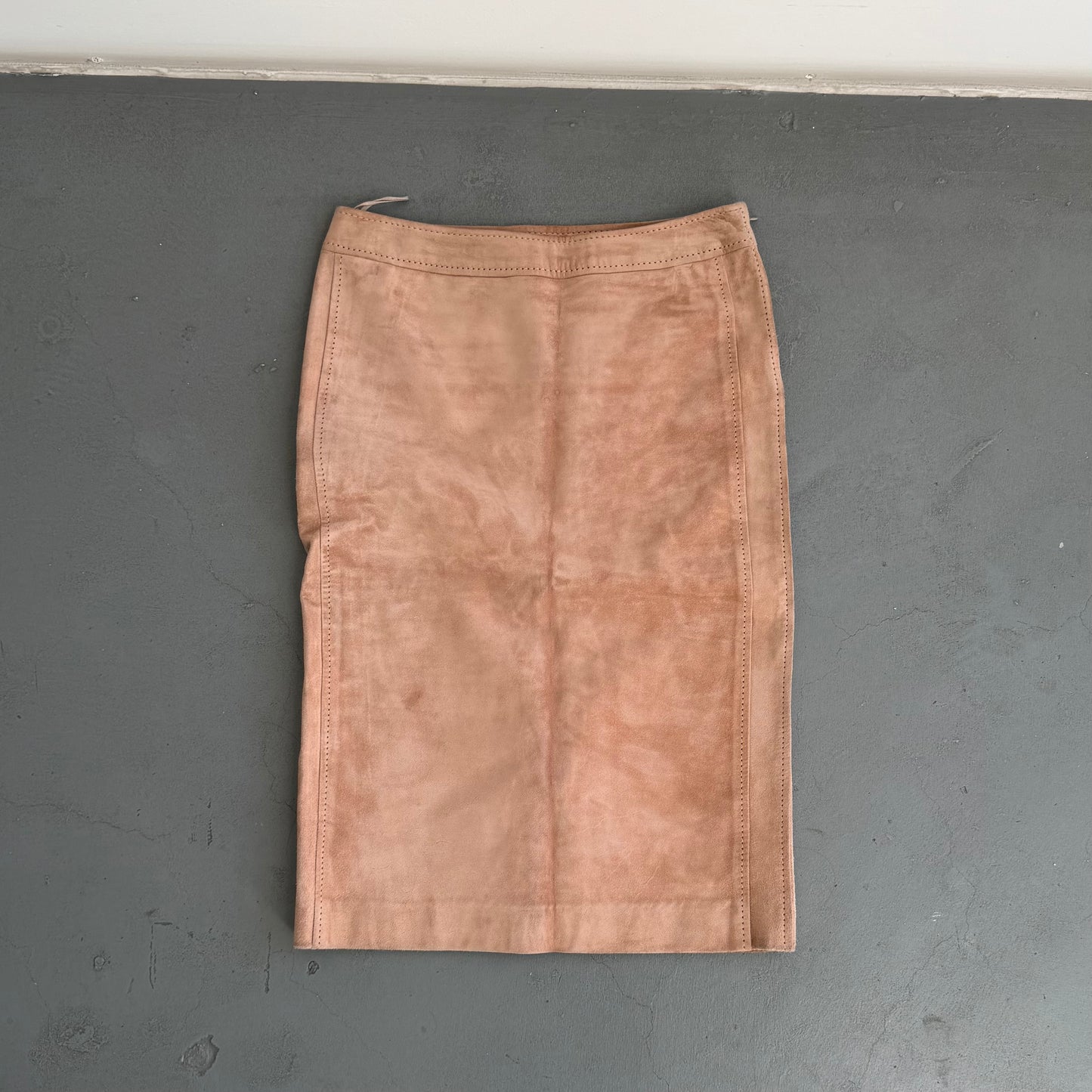 Yves Saint Laurent Suede Pencil Skirt