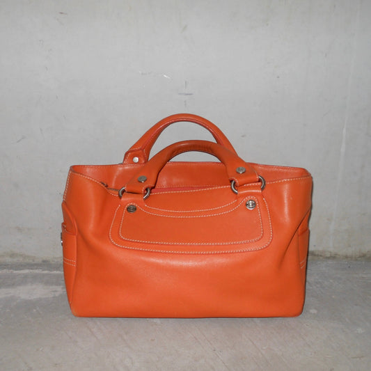 Celine Orange Leather Boogie Bag