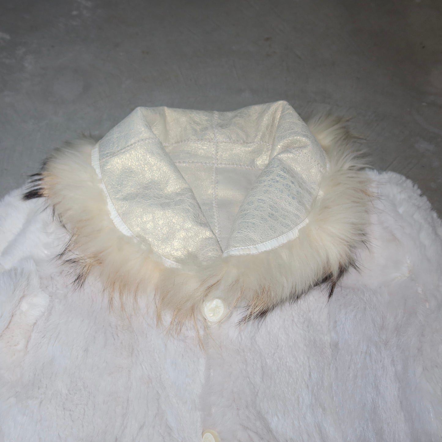 Vintage Gold Leather and Real Fur Reversible Jacket