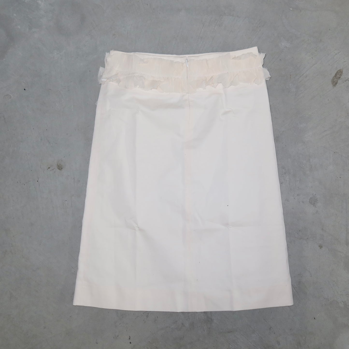 Chloé SS2002 White Ruffle Skirt