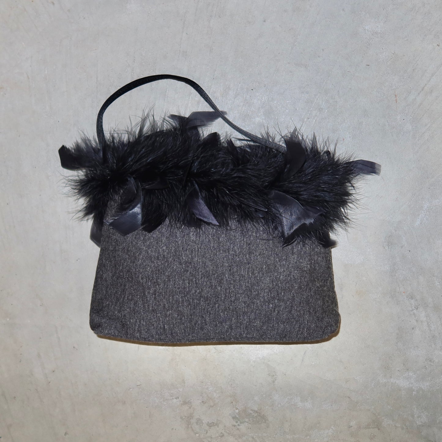Moschino Feather Trim Bag
