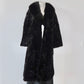Vintage Black Real Fur Coat
