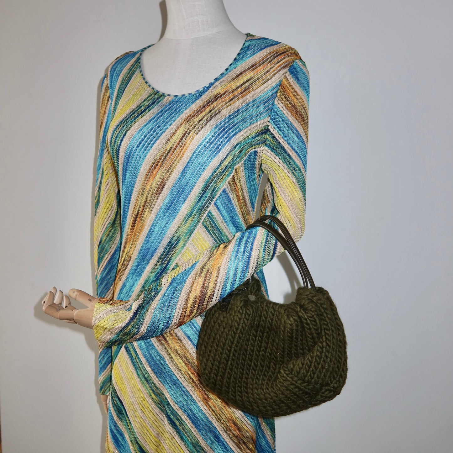 Sonia Rykiel Green Knitted Mini Domino