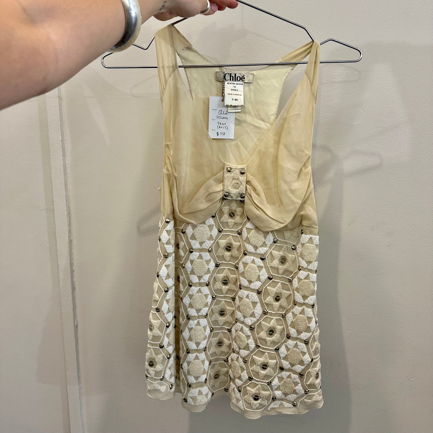 Chloé SS2004 Beaded Camisole Top