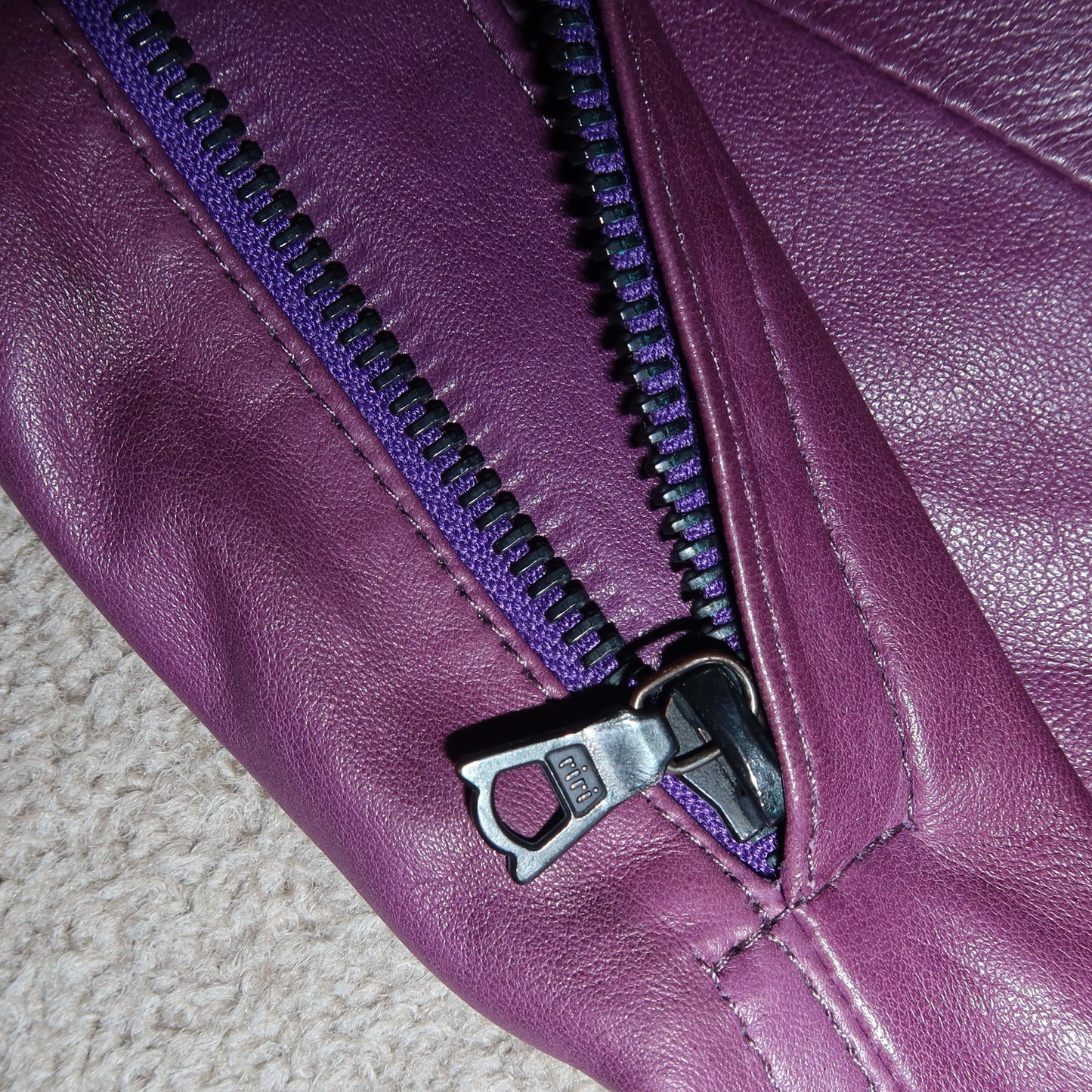 Gianni Versace Purple Leather Pants