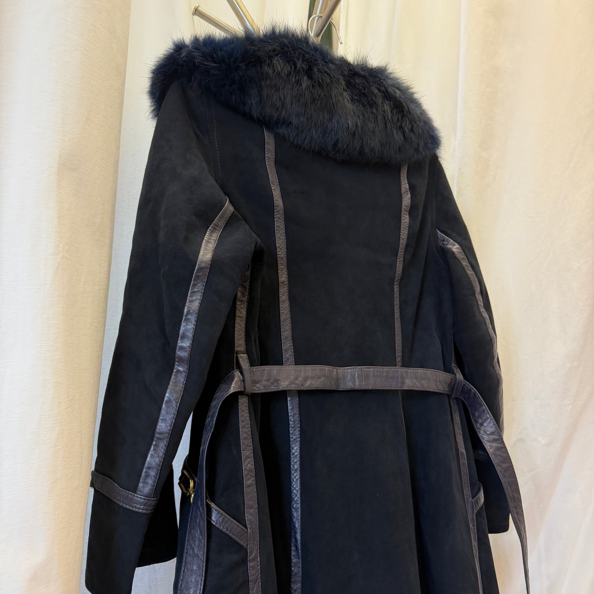 Vintage Suede Fur Lined Trench