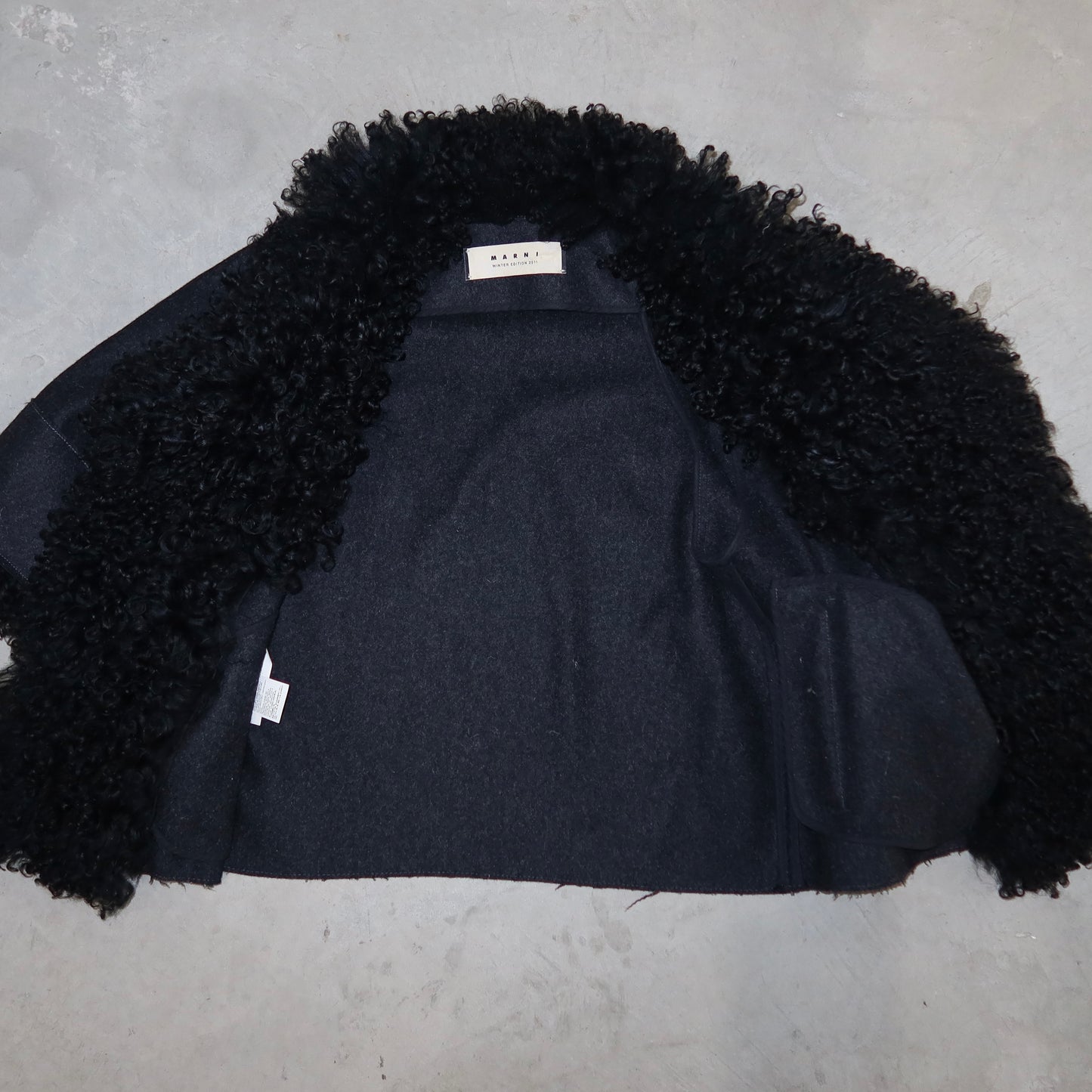 Marni AW2011 Half Sleeve Shearling Coat