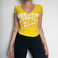 D&G ‘Inner City Blues’ Yellow V-neck Tee