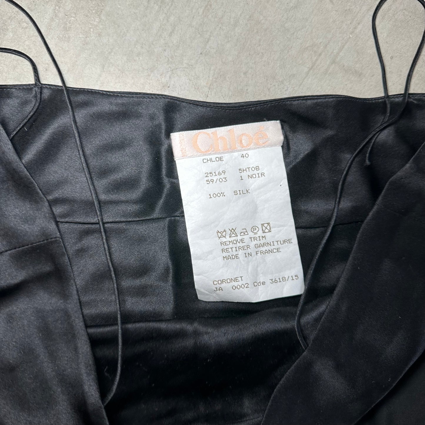 Chloé Black Silk Camisole