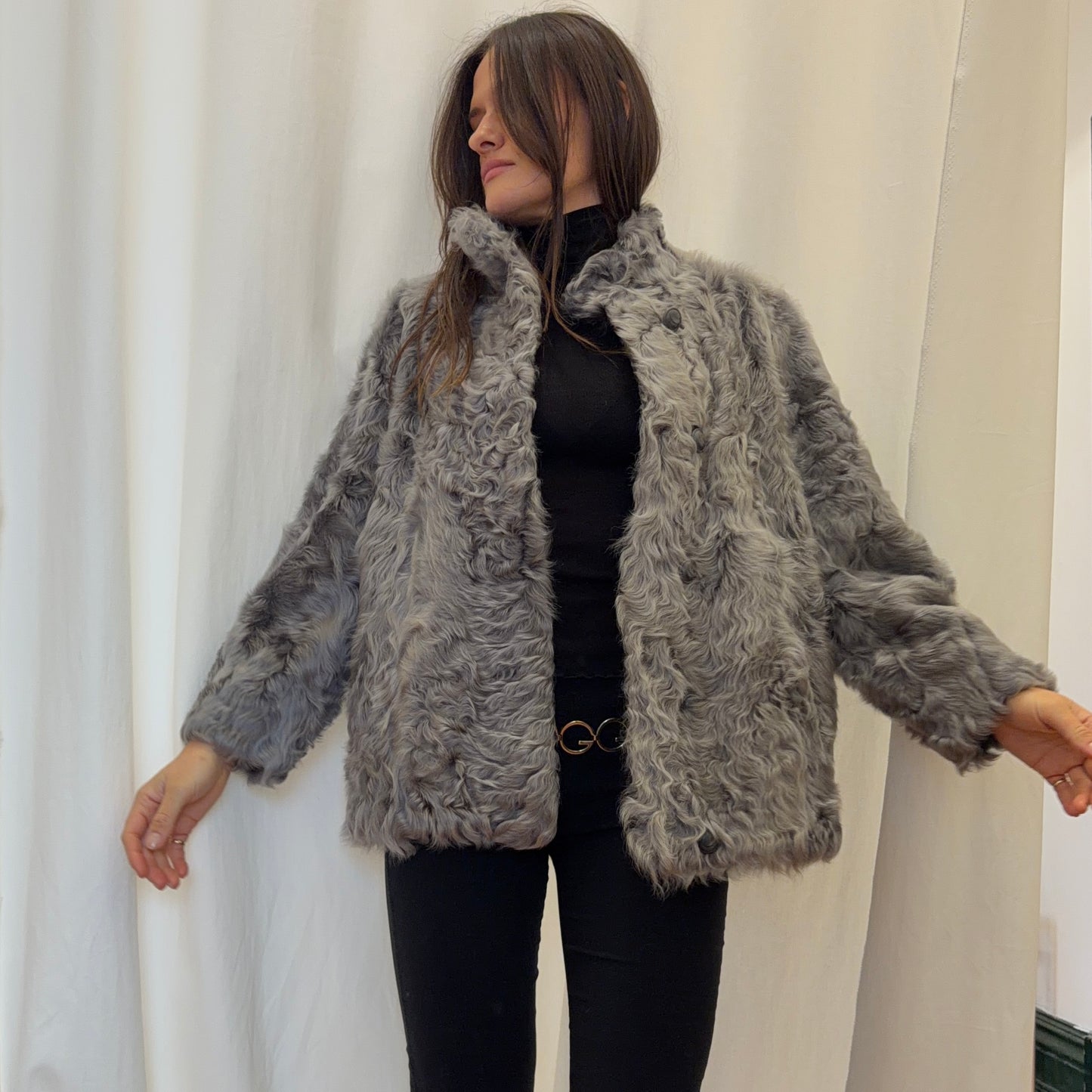 Vintage Lamb Fur Coat