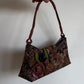 Moschino Tapestry Bag with 3D Flowers