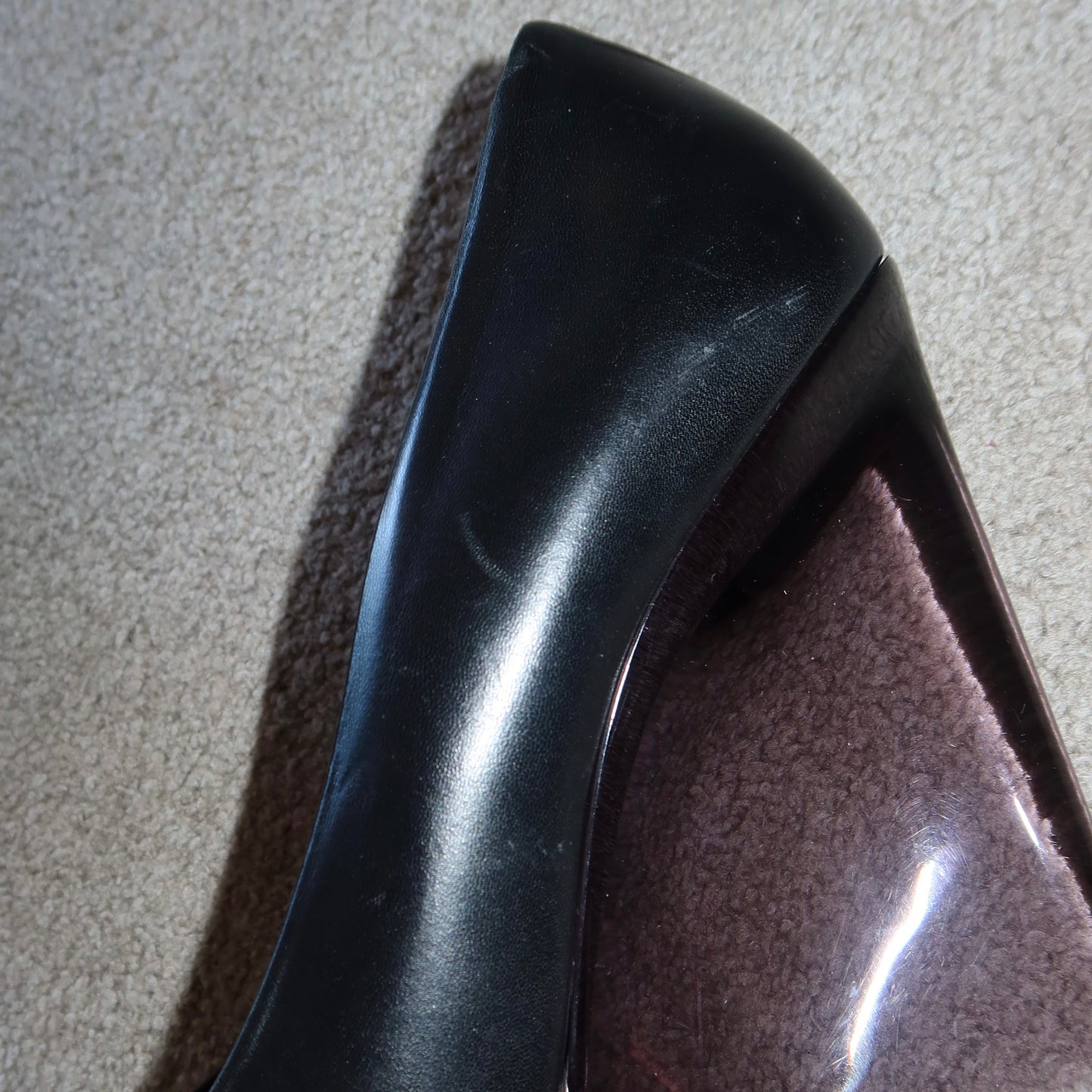 Celine Leather and Perspex Heels (40)