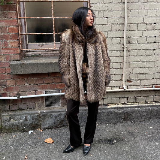 Vintage Raccoon Fur Coat