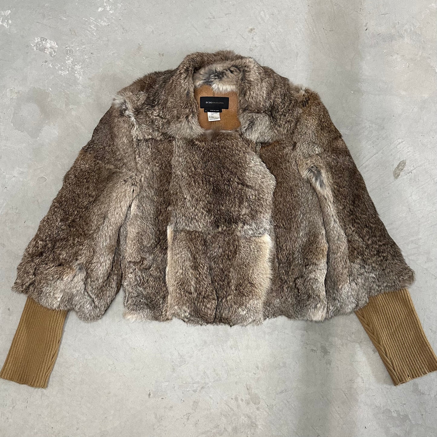 BCBG Max Azria Rabbit Fur Jacket