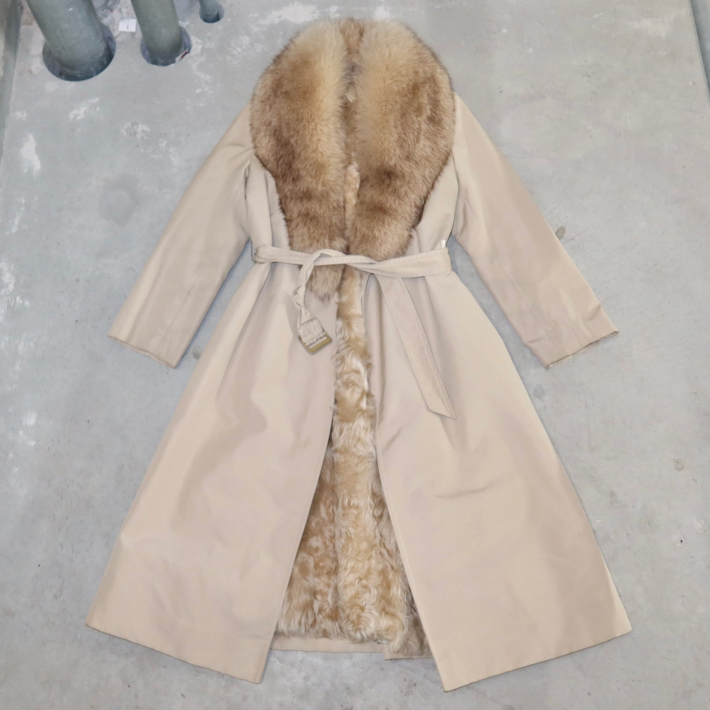 Vintage Fur Lined Trench
