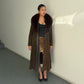 Vintage Brown Suede Trench