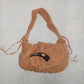 Vintage Brown Leather Bag with Horn Detail