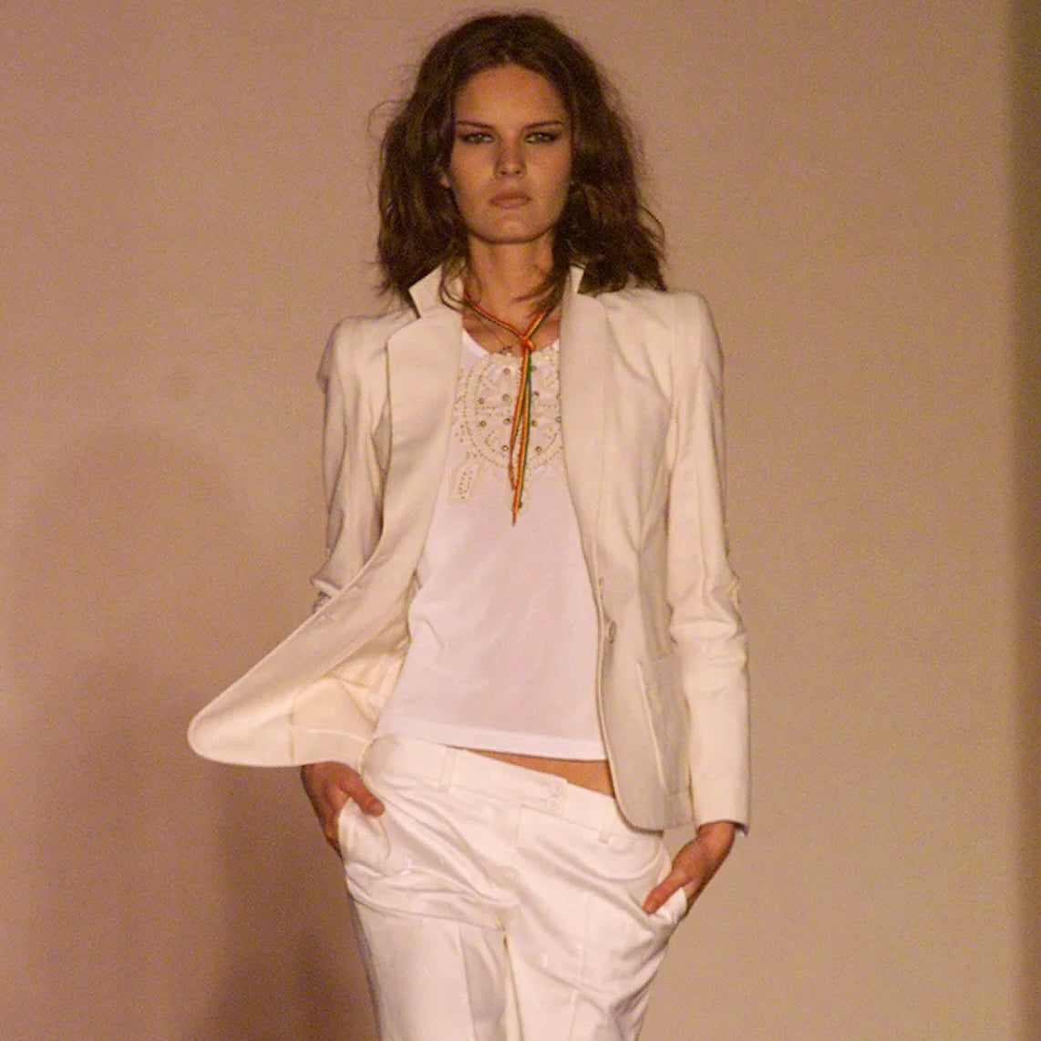 Chloé SS2002 Grey Wool Blazer