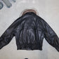 Vintage Leather and Fox Fur Bomber