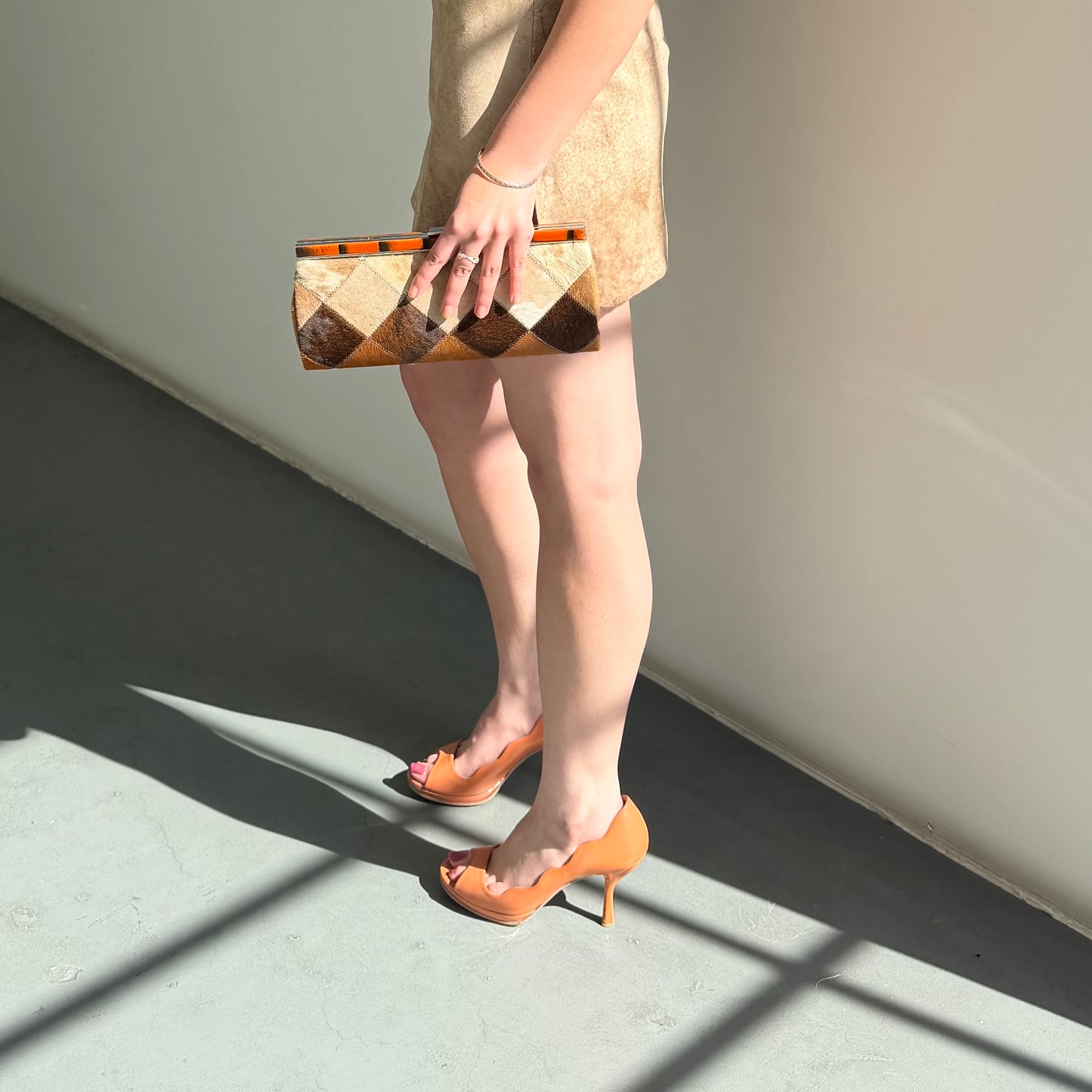 Prada Orange Patent Heels (39)