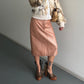 Fendi 2004 Selleria Pink Metallic Skirt