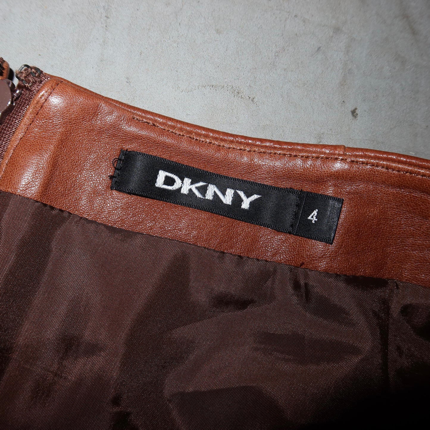 DKNY Leather Skirt