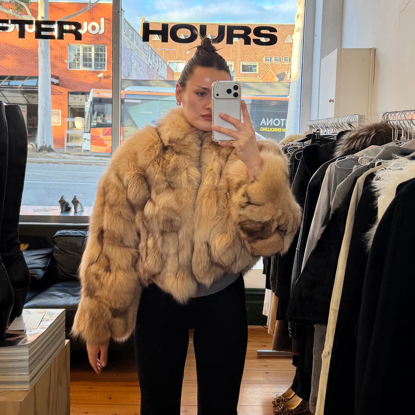 Vintage Fox Fur Bomber
