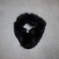 Vintage Black Short Real Fur Collar