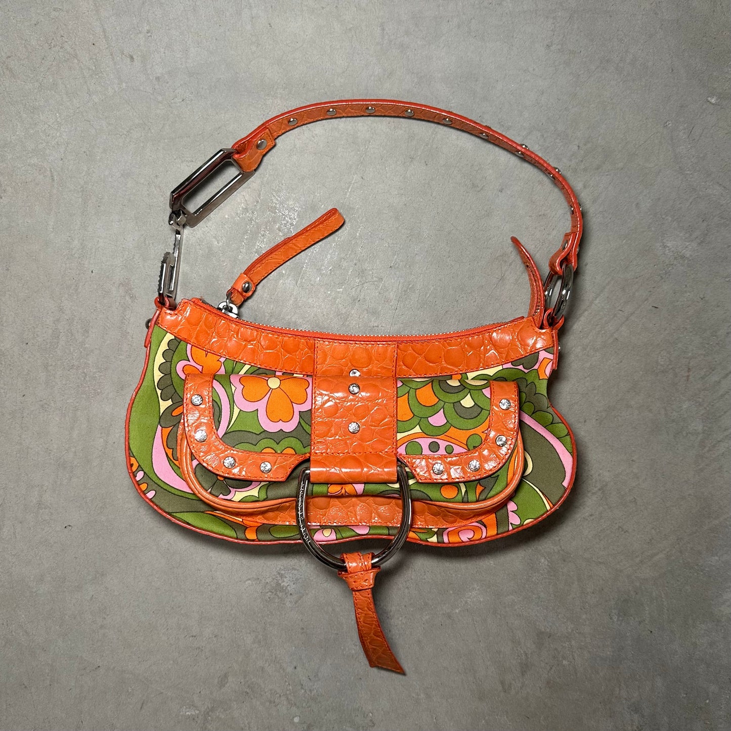 Dolce & Gabbana SS2004 Orange Floral Bag