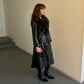 Vintage Leather Fur Lined Trench