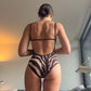 Dolce & Gabbana Zebra Backless Swimsuit