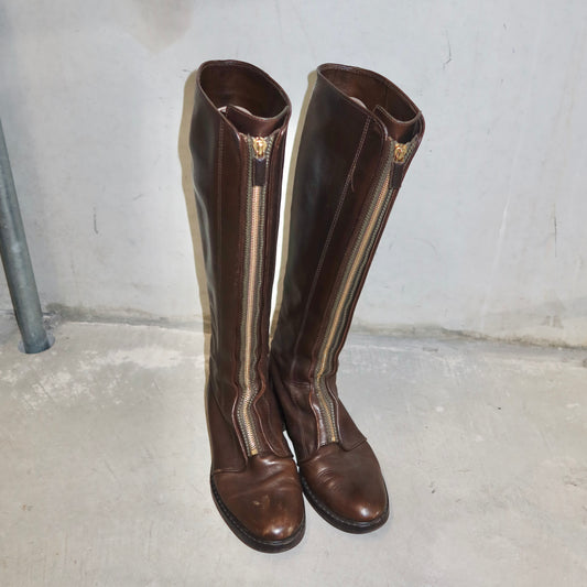 Givenchy Brown Leather Riding Boots (38-39)