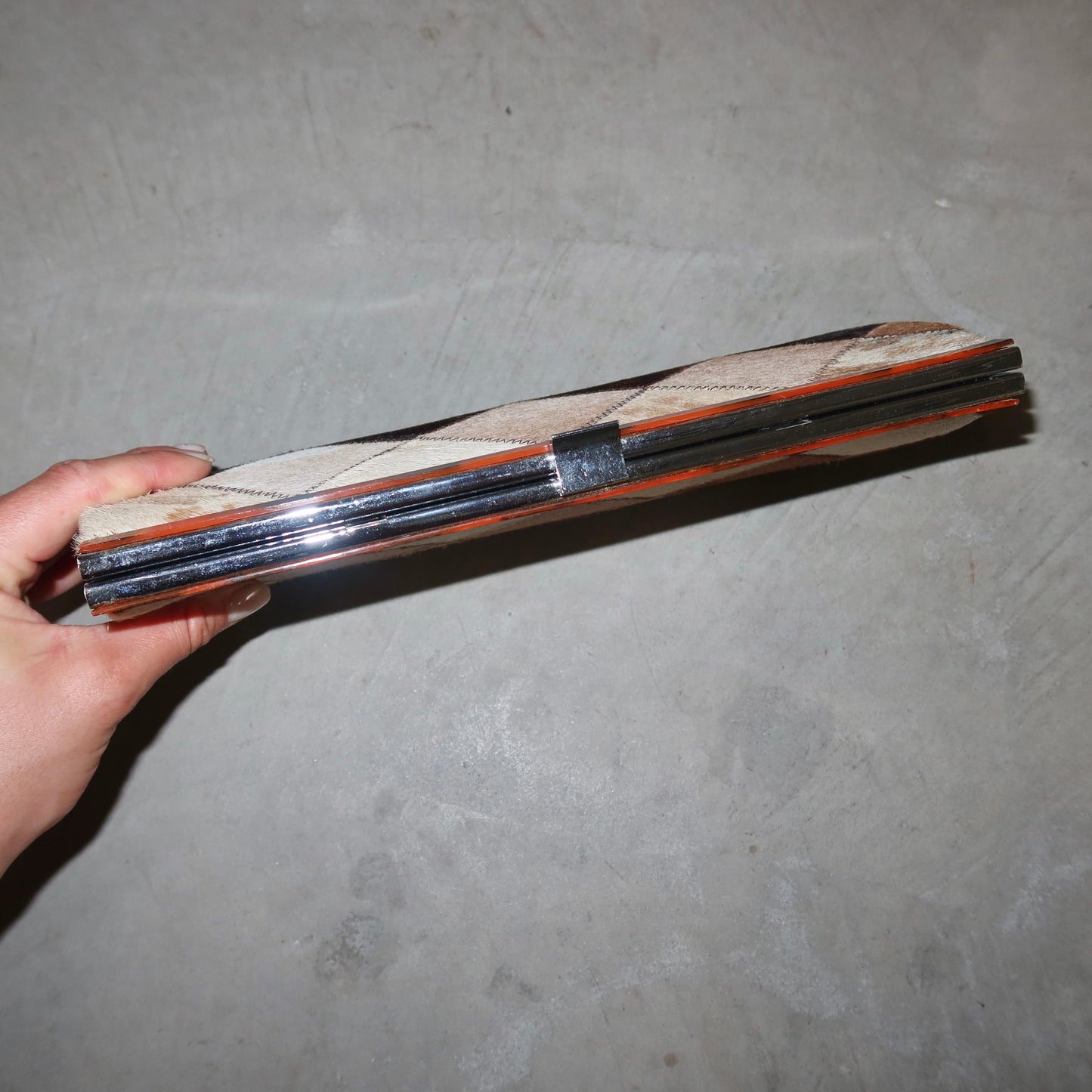 Vintage Cowhide Clutch