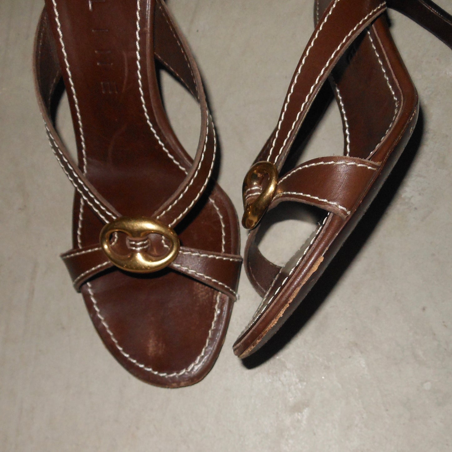 Celine Brown Leather Heels (35)