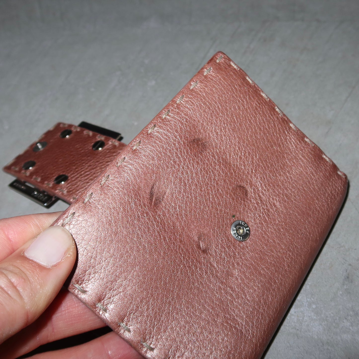 Fendi Selleria Metallic Pink Wallet