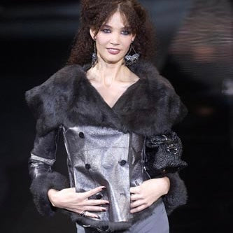 Emporio Armani AW2004 Leather and Fur Jacket