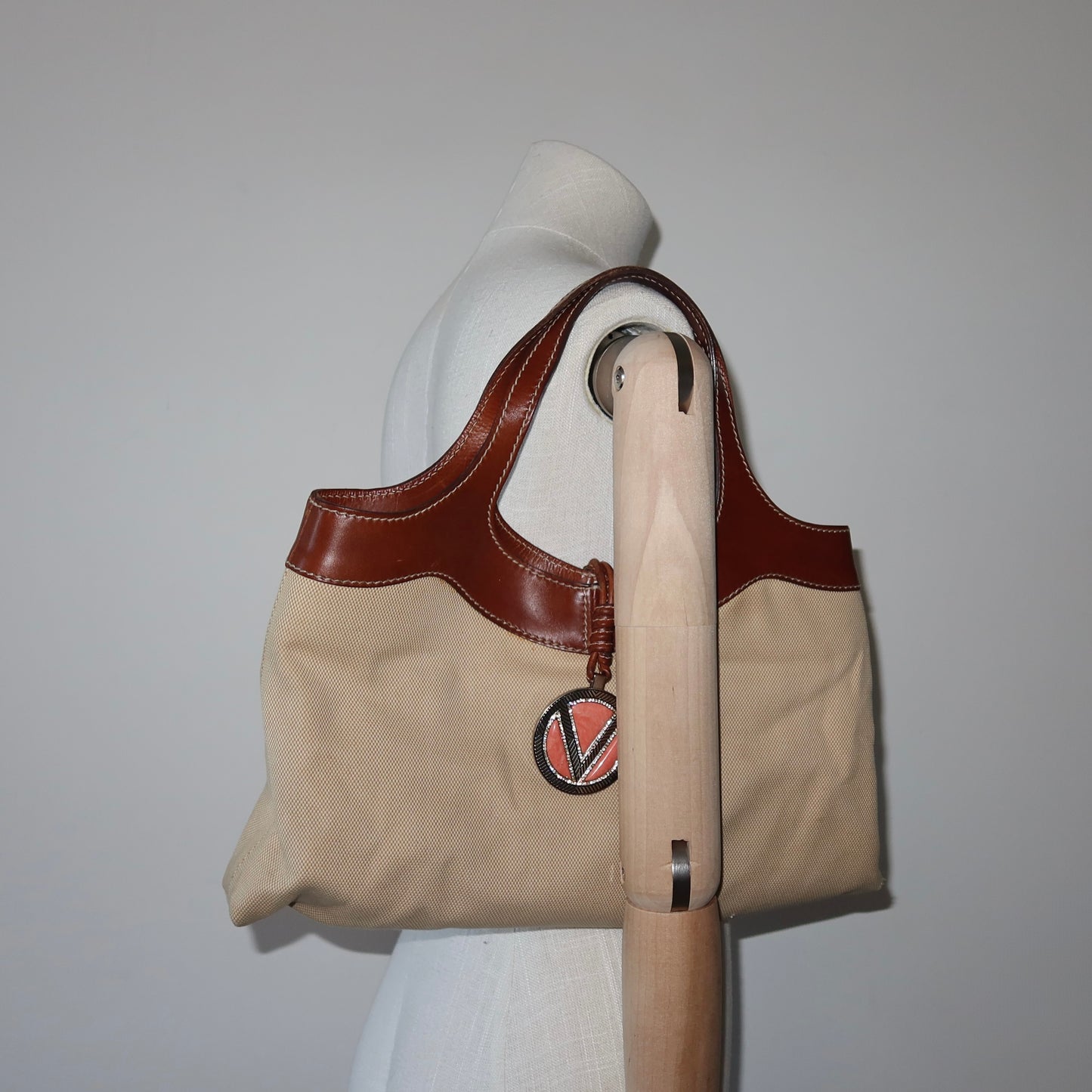 Valentino Canvas and Leather Bag