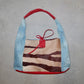 Vintage Cowhide Denim Hobo Bag