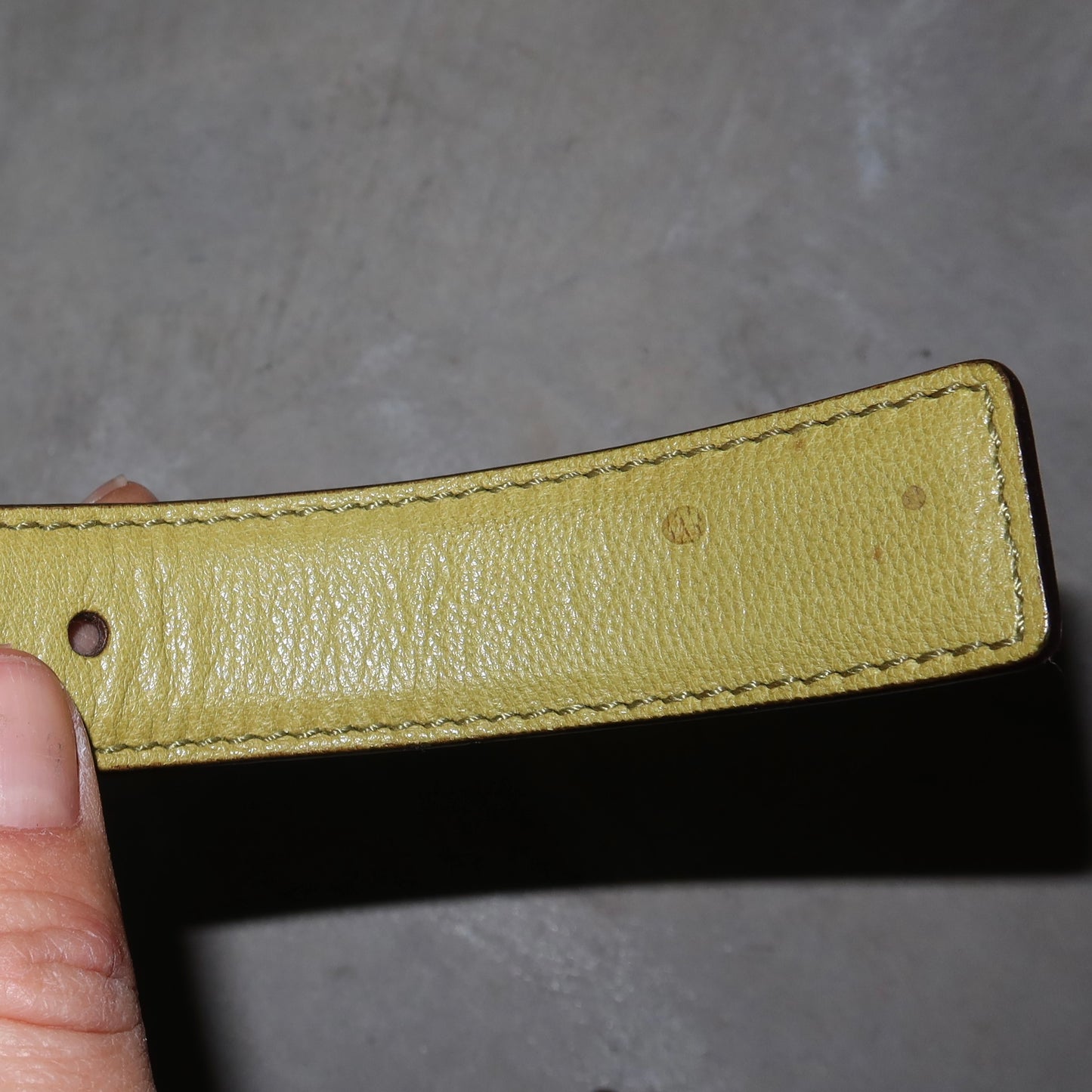 YSL AW2003 Green Reversible Belt