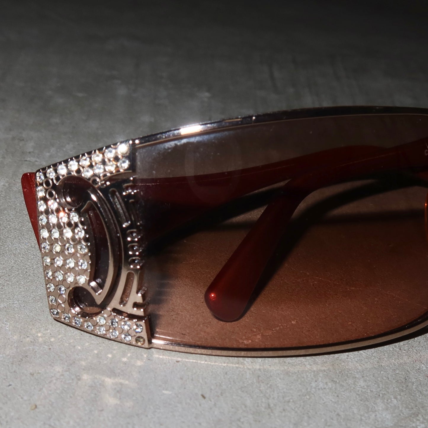 Celine Rhinestone Split Logo Sunglasses