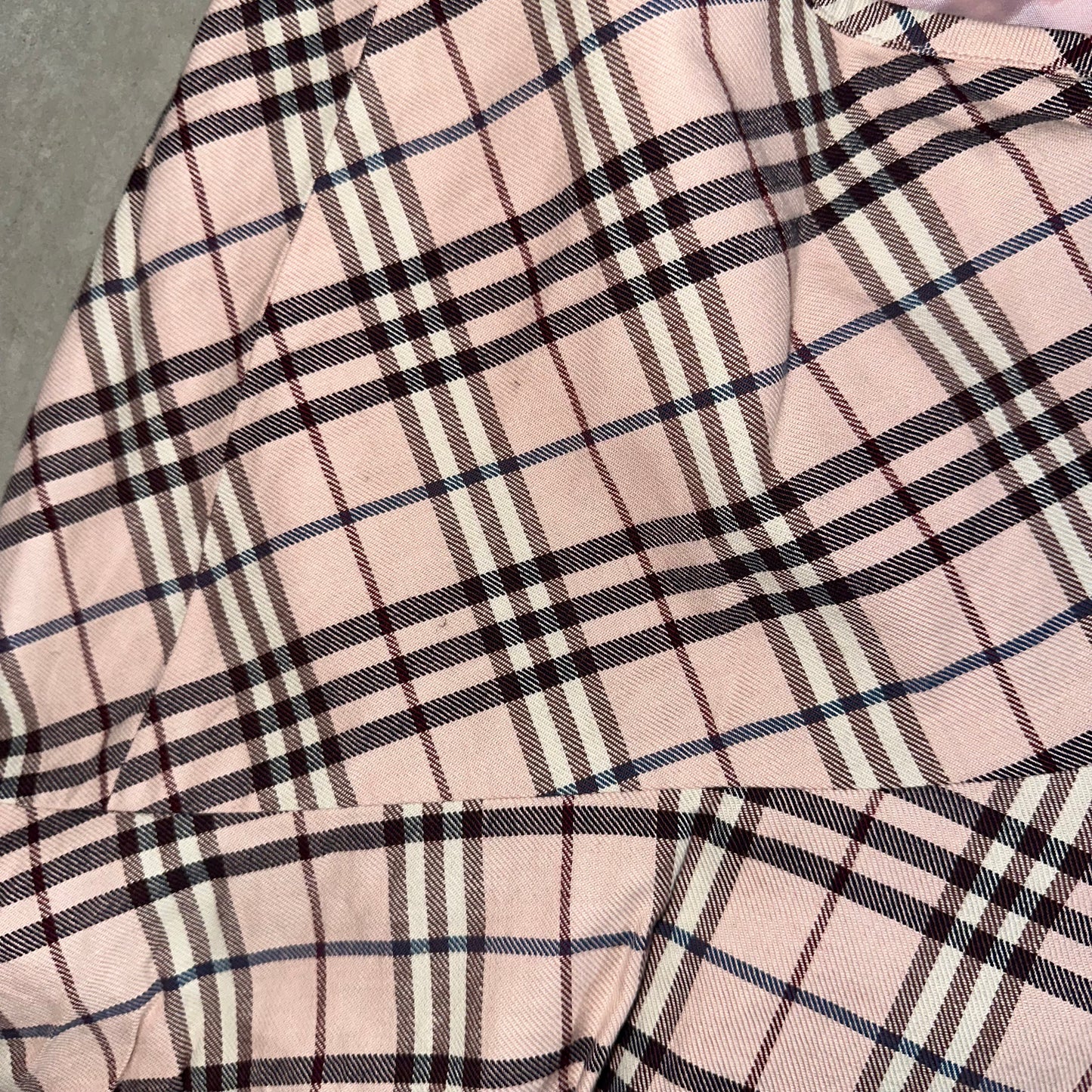 Burberry Pink Check Skirt