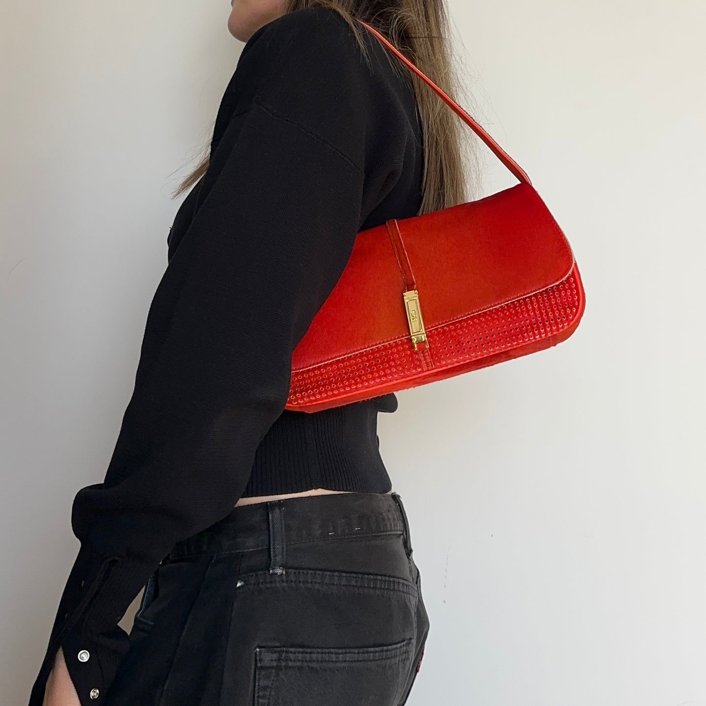 Sonia Rykiel Red Cowhide Bag