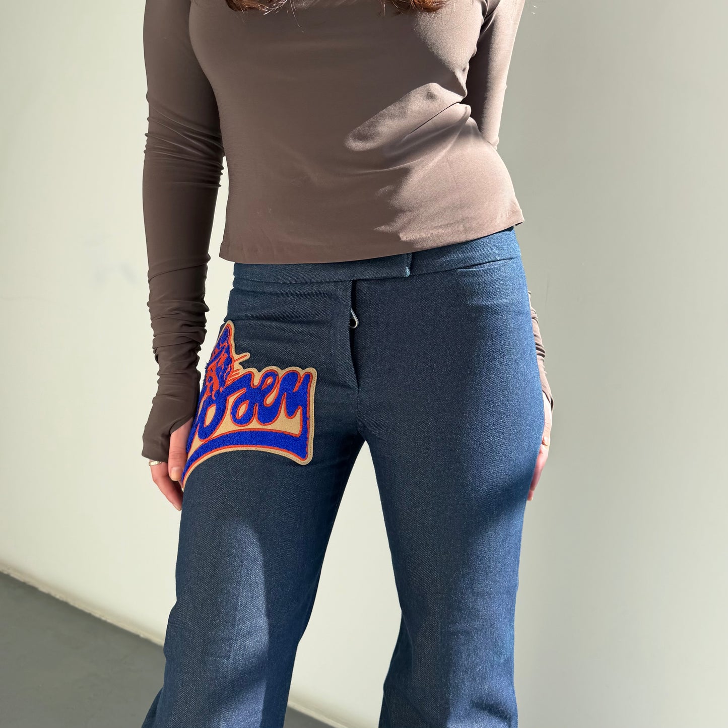 Chloé Rare AW2001 ‘Foxy’ Patch Flared Jeans