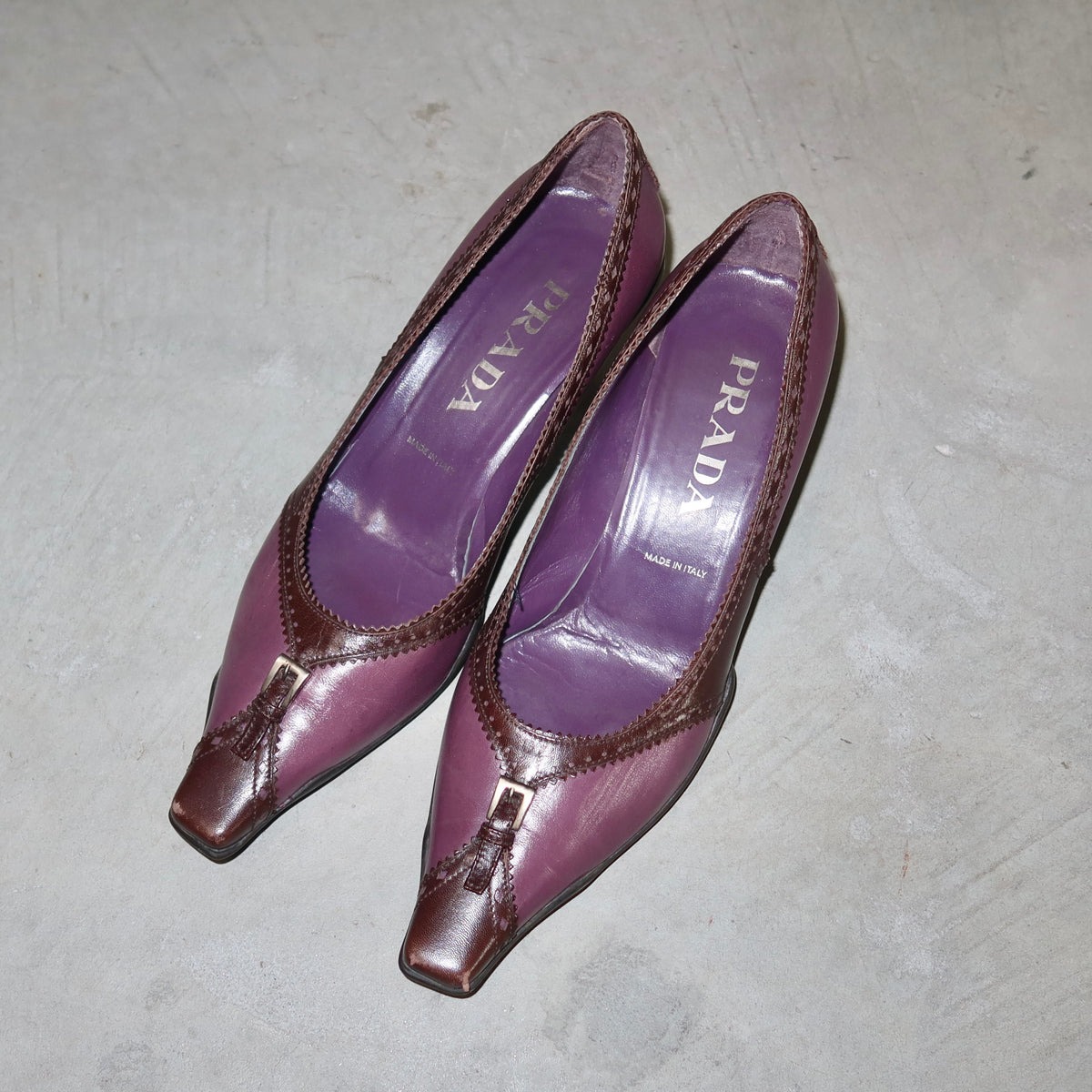 Prada Leather Kitten Heels (37.5)